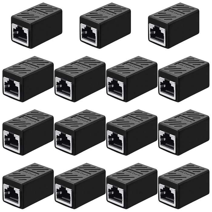15pcs Rj45 Coupler,for Cat7/cat6/cat5e Cable Coupler Female to Female