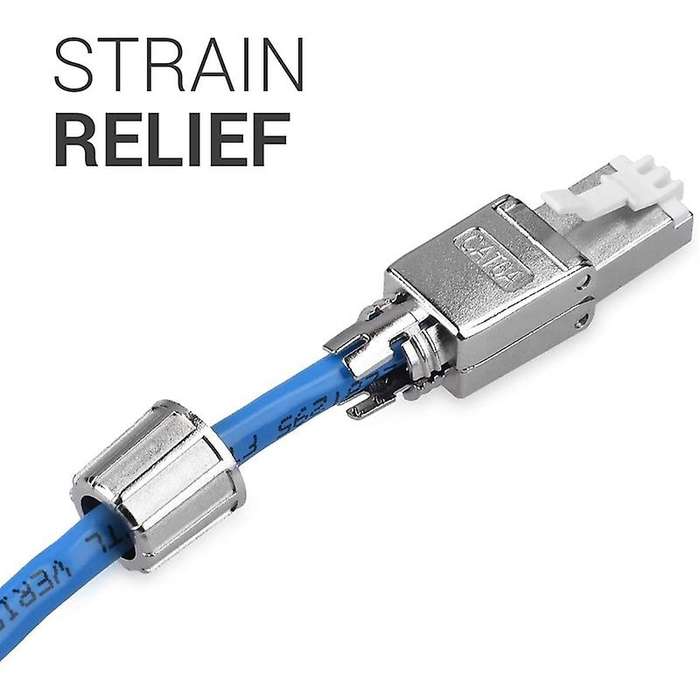 Set Of 4 Cat6a Rj-45 Network Connectors-hielded Cat 6a Ethernet Cable