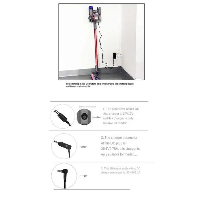 Battery Charger for Dyson V8 V7 V6 Sv03 Dc58 Dc59 Adapte Us Plug