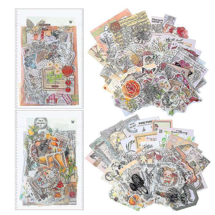 520pcs Vintage Journaling Scrapbook Stickers Supplies Diy Art Craft