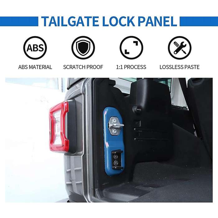 Trunk Lock Panel for Jeep Wrangler Jl 2018-2021 (abs Blue)