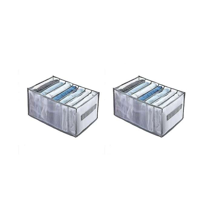 For Jeans Underwear Socks Storage Box Pants Storage Organizer 7 Grids