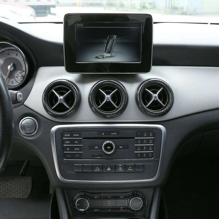 5pcs Carbon Fiber Air Vent Outlet Cover Sticker for Benz A B Cla Gla
