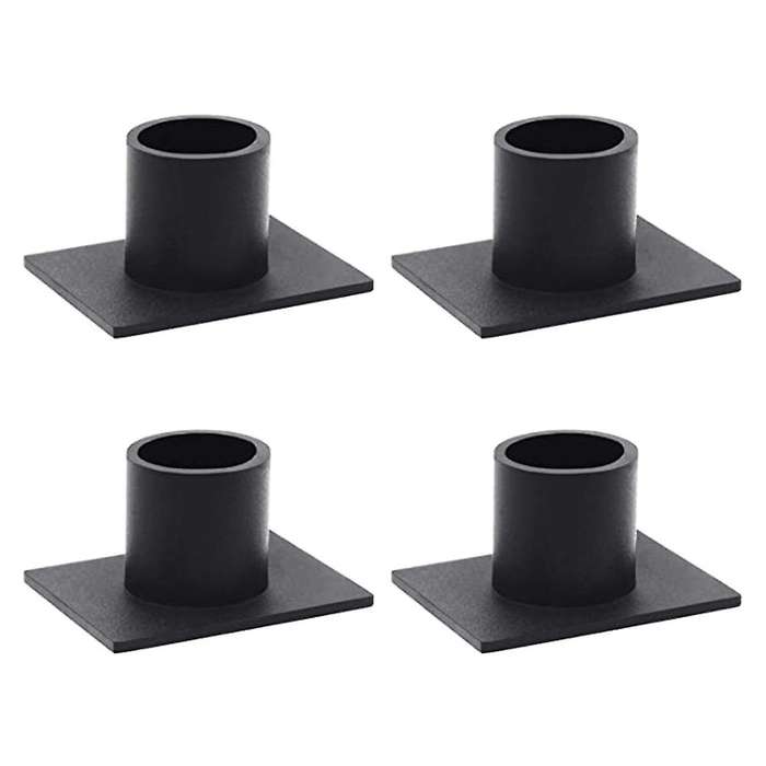 Black Column Candle Holders,set Of 4 Holder Centers for Home Decor