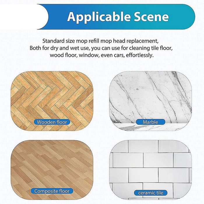 Mop Cloths Pads for O-cedar Easywring Spin Mop and Spin Mop Base