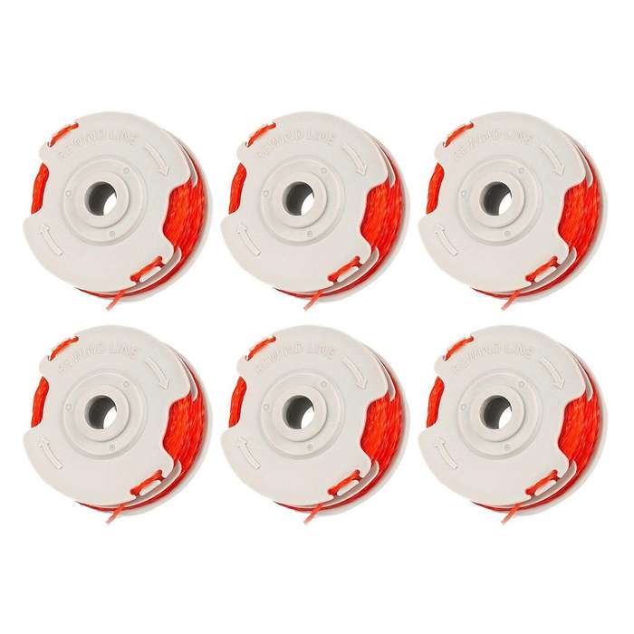 6 Pack Fly021 String Trimmer Replacement Spool & Line for Flymo