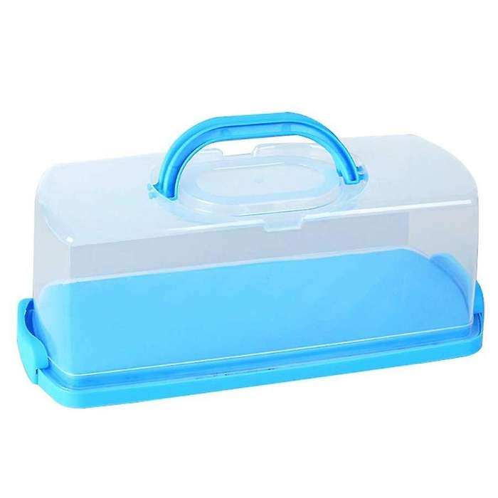 Portable Bread Box with Handle Loaf Cake Container Plastic