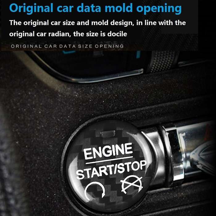 For Ford Mustang 2015-2019 Start Stop Button Cover Sticker Trim