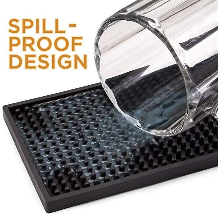 2-piece Rubber Bar Mat,non-slip Bar Service Overlap Mat Bar Table Mat
