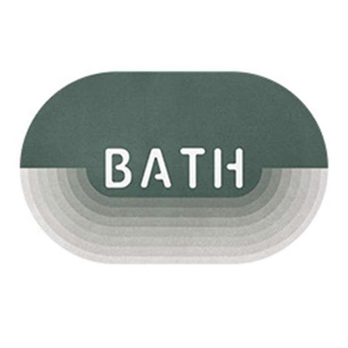 Super Absorbent Bath Mat Quick Dry Bathroom Carpet Floor, Green