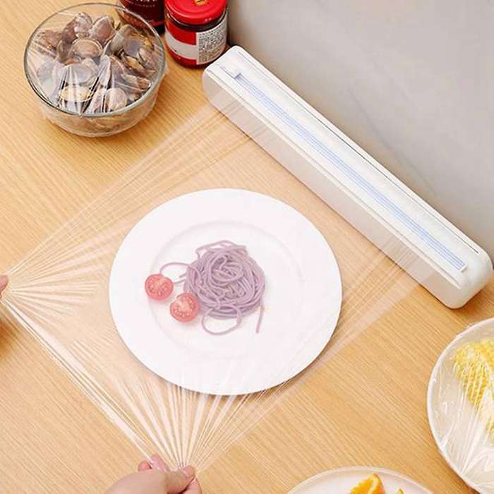 Plastic Wrap Dispenser,foil Paper Cling Cutter,adjustable Length