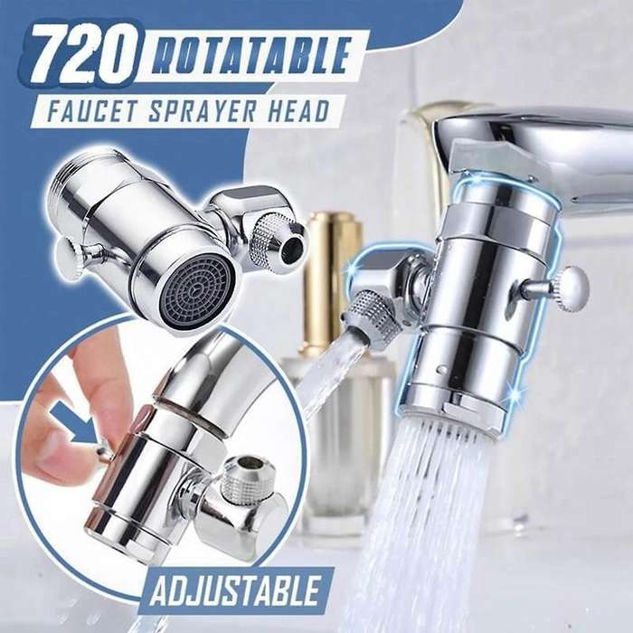 720 Degree Rotatable Faucet Sprayer Head Wash Basin Tap Extender