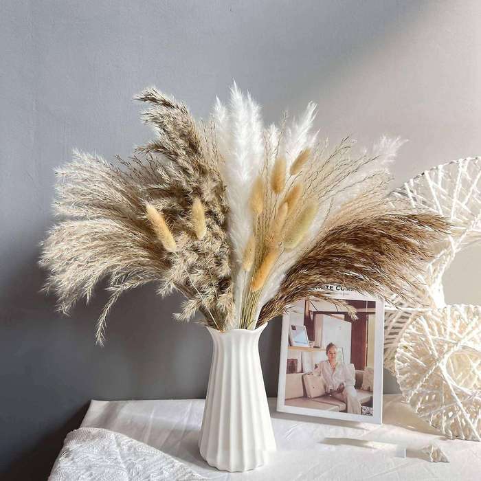 72 Pcs Reed Pampas Set Dried Flower for Arrangements Home Decor