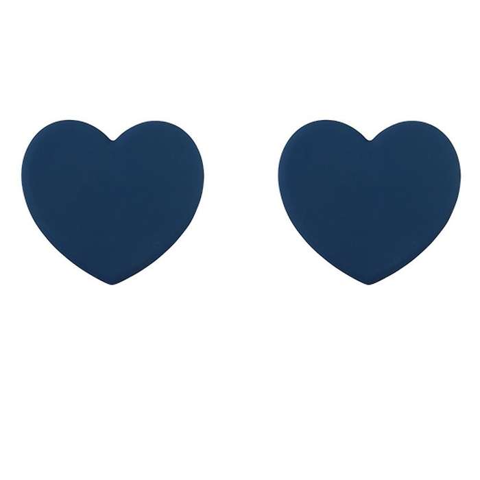 2pcs Heart-shaped Anti-scalding Silicone Pot Pad Coaster (blue)