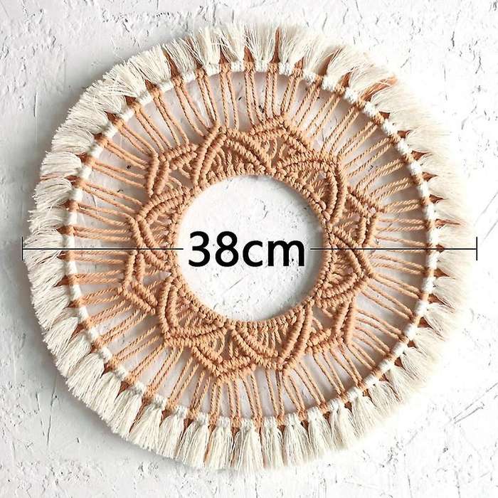 Boho Home Wall Decor Handmade Round Tapestry Bedroom Wall Pendants-a