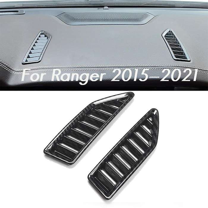 Carbon Fiber Air Outlet Vent On Dashboard Trim for Ford Ranger 15-21