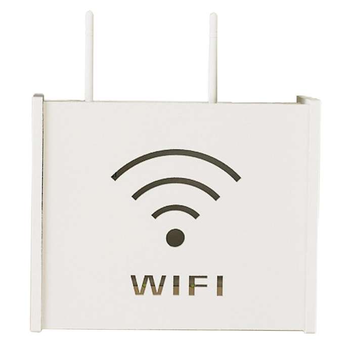 White Floating Wall-mounted Wifi Router Bracket, (wifi Pattern)
