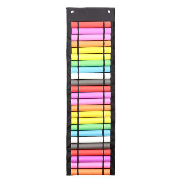 48grid Vinyl Storage Holder Hanging Bag Hanging Behind The Door-a