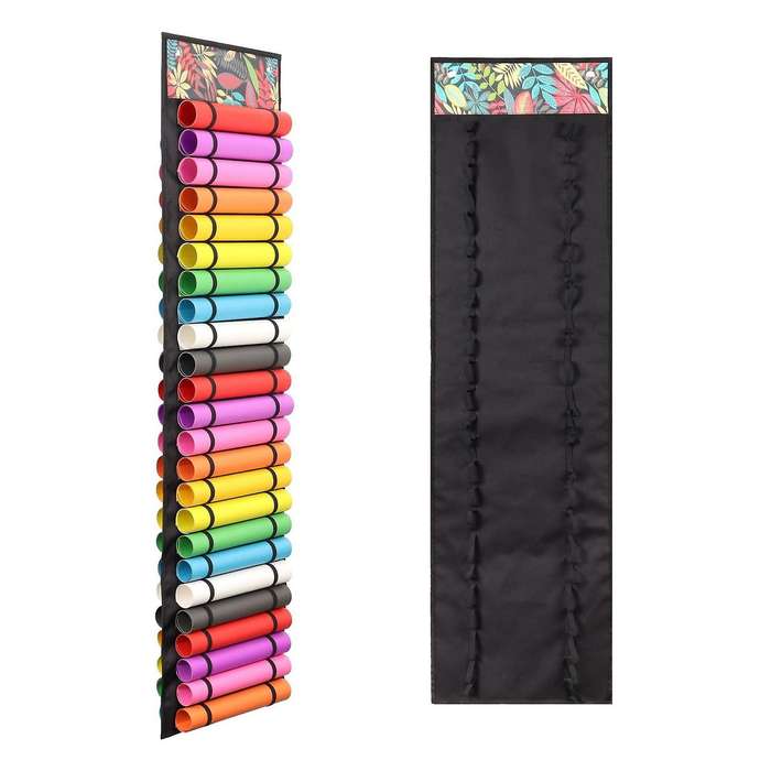 48grid Vinyl Storage Holder Hanging Bag Hanging Behind The Door-a