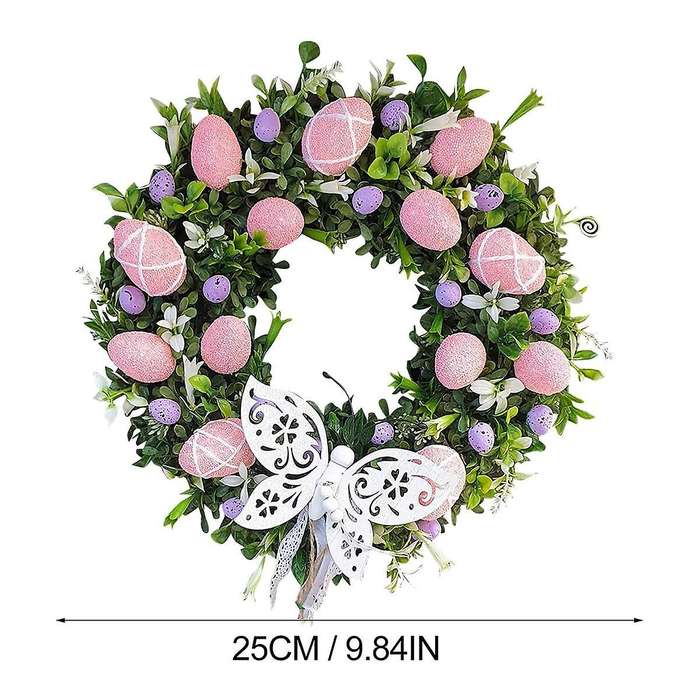 Happy Easter Egg Wreath Home Outdoor Garden Door Wall Decoration