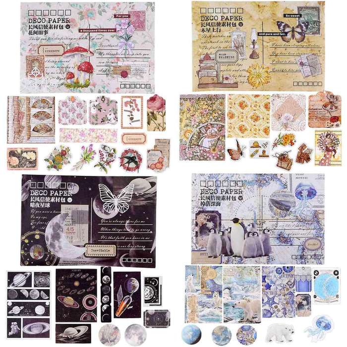 400pcs Journaling Stickers Diy Paper Decals for Art Craft Journaling