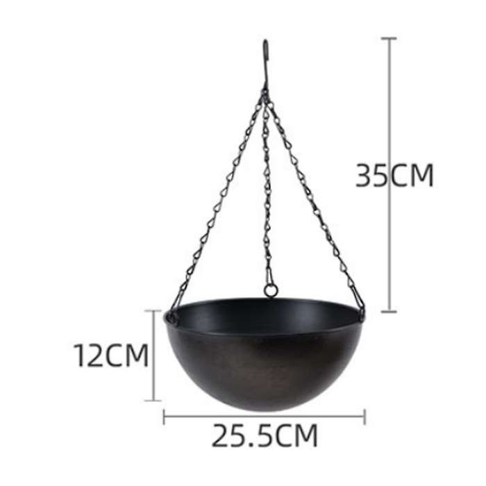 Metal Hanging Flower Pot Chain Hanging Planter Basket Flower Vase,d