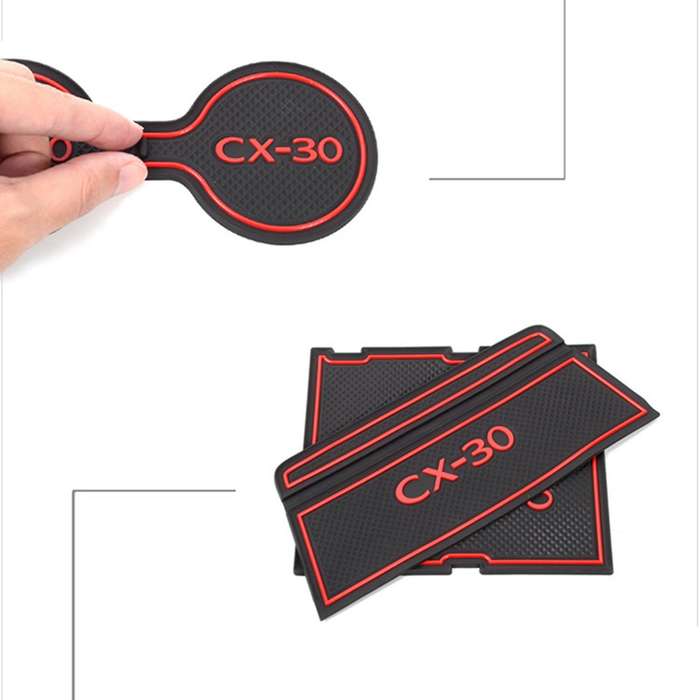 Car Door Mat Anti-slip Cup Pad Interior Slot Pad for Mazda Cx-30 2020
