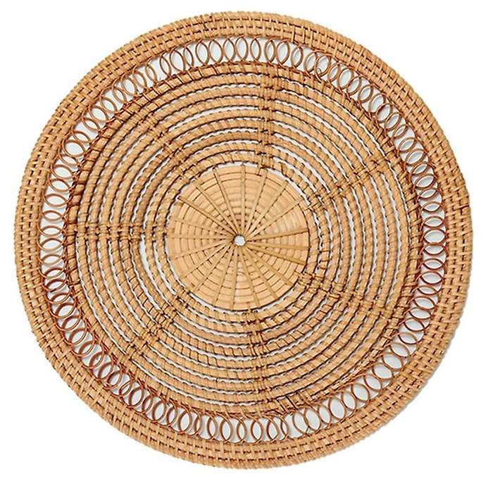 Home Woven Wall Basket Natural Boho Home Decor Decorative Rattan