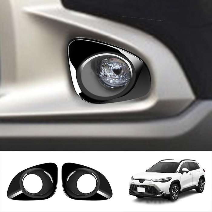 Rhd Front Fog Lamp Cover Trim for Toyota Corolla Cross 20-22 Black