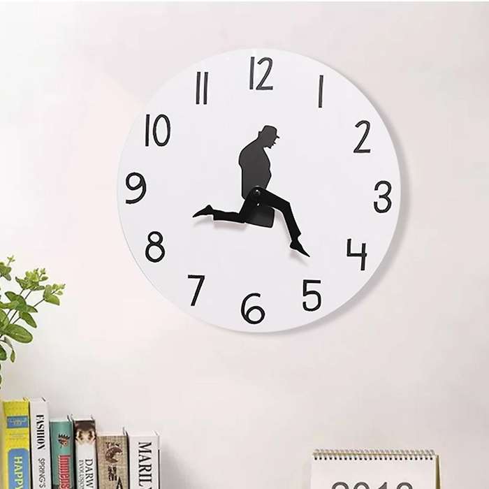 Wall Clock Sweep Seconds Silent Ministry Of Silly Walks Clock Decor
