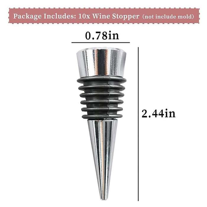 10pcs Reusable Decorative Wine Bottle Stoppers Wine Saver Stopper Set