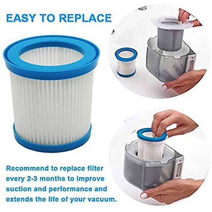 8 Packs for Black Vpf20 Replacement Filters Smartech 2-in-1 Cordless