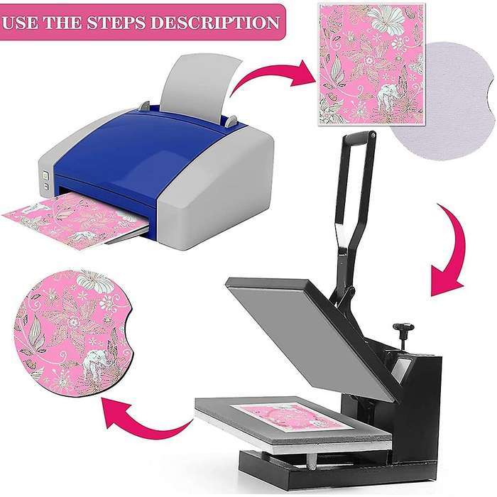 45 Pieces Sublimation Coasters Blanks Sublimation Car Cup Coasters