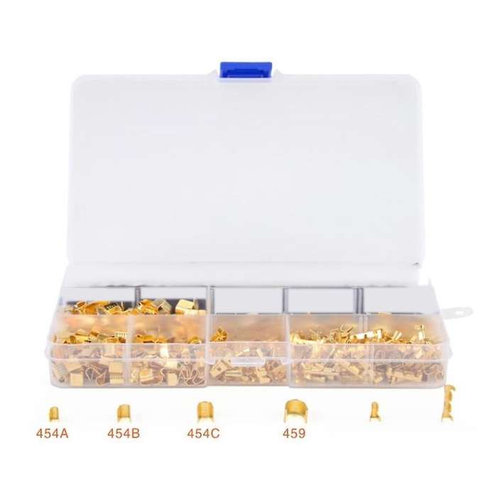 550 Pcs U Shape Copper Ring Terminals Crimp Kit
