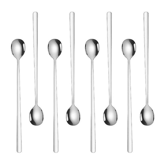 8 Pack Long Handle Iced Tea Spoons,9.5 Inch Stainless Steel Teaspoon