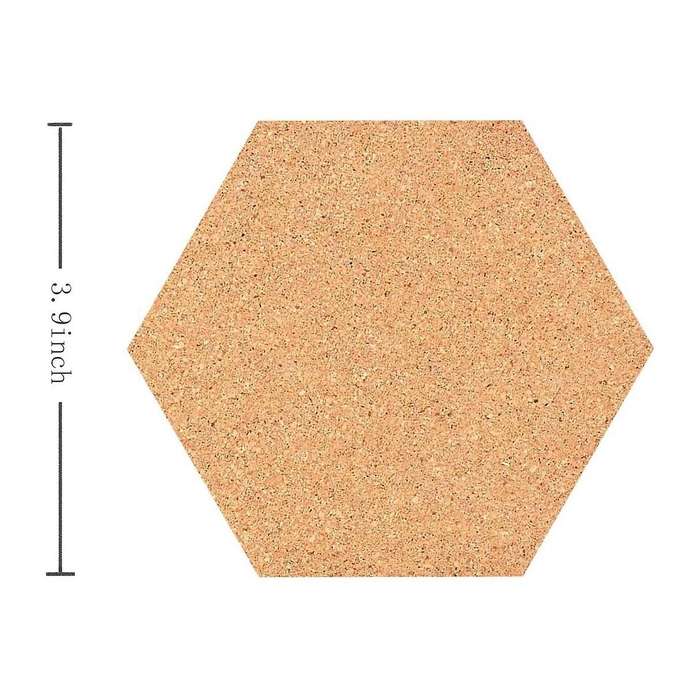 Self-adhesive Cork Coasters, Cork Mats Cork Backing(100, Hexagon)