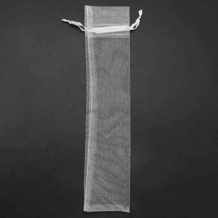 50pcs White Drawstring Organza Folding Hand Fan Pouch Wedding Bags