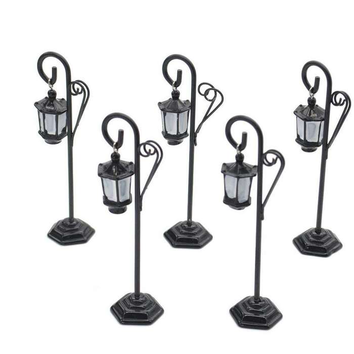 5 Pcs Streetlight Shape Wedding Reception Place Card Holder with Card