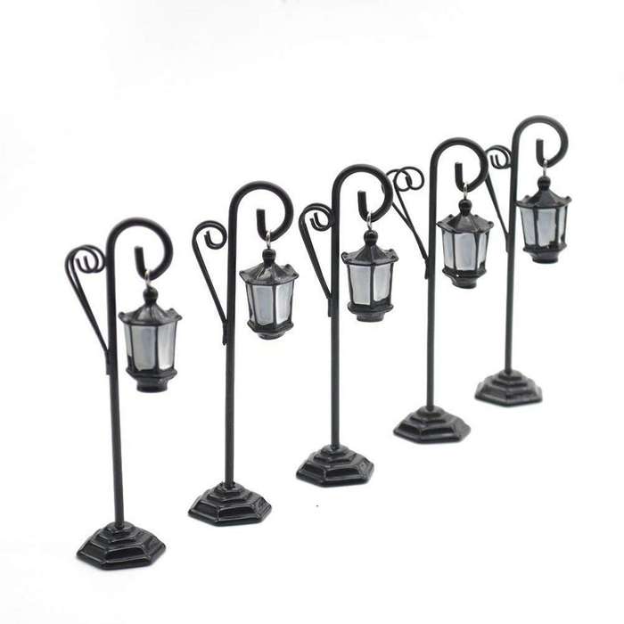 5 Pcs Streetlight Shape Wedding Reception Place Card Holder with Card