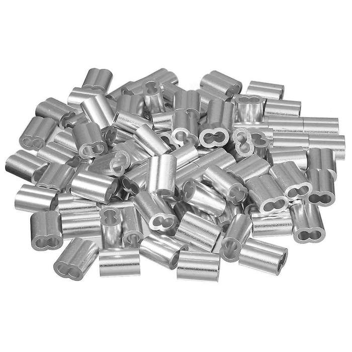 5/32 Inch (4mm) Diameter Wire Rope Aluminum Sleeves Clip 100pcs