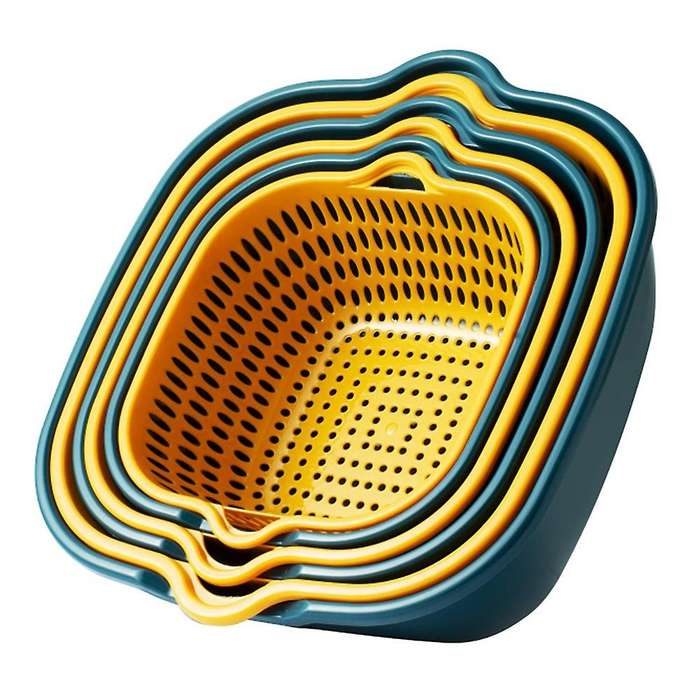 Baskets Fruit Washing Basket Multifunctional Drain Basket Stackable D