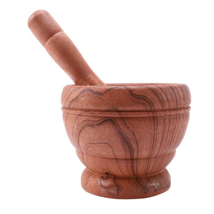 Garlic Masher Medicine Jar Household Multifunctional Yellowish Brown