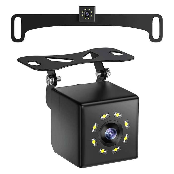 8led Car Rear View Reversing Camera License Plate Frame Waterproof
