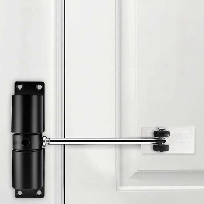 Simple Door Closer Household Automatic Hinge Mute Closer(white)
