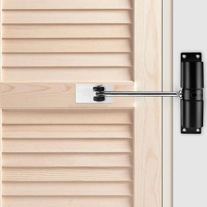 Simple Door Closer Household Automatic Hinge Mute Closer(white)