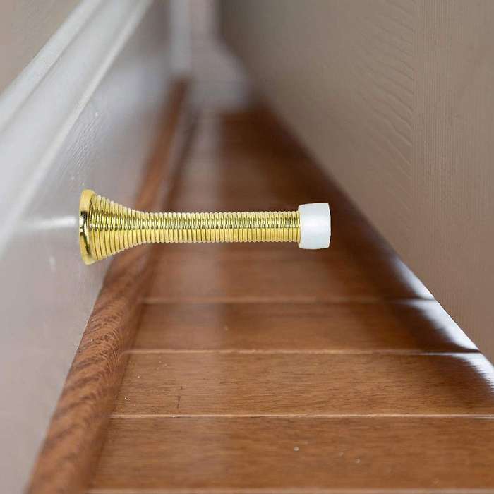 Spring Door Stops 3 Flexible Heavy Duty Spring Door Stopper (gold)