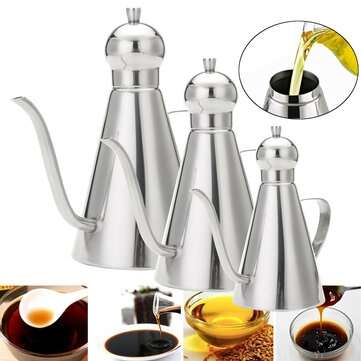 0.35L/0.5L/1L Stainless Steel Olive Oil Vinegar Dispenser Jar Kitchen Bottles Pot (CAPACITY: 1.0L)