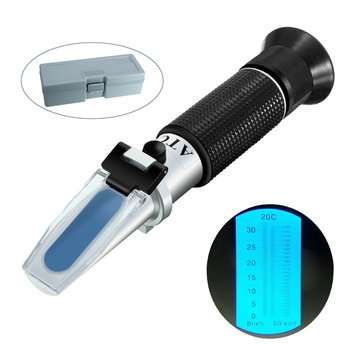 0~32% Brix Wort Specific Gravity Refractometer Beer Fruit Juice Wine Sugar Test