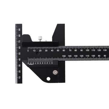 0-210mm Metric Scriber Gauge Aluminum Alloy Multi-Function Mark Line Woodworking Ruler Framing Tool