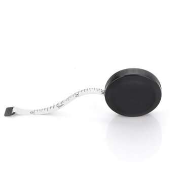 1.5M Round Tape Measure Ruler Automatic Telescopic Ruler PVC Black Tape Measure for Home Office Stat